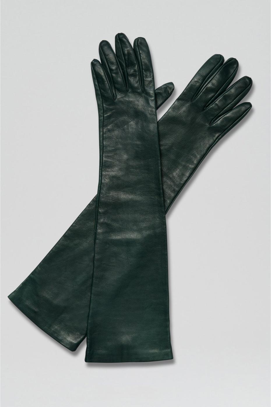 Leather | Women Scanlan Theodore LEATHER GLOVES Dark Green