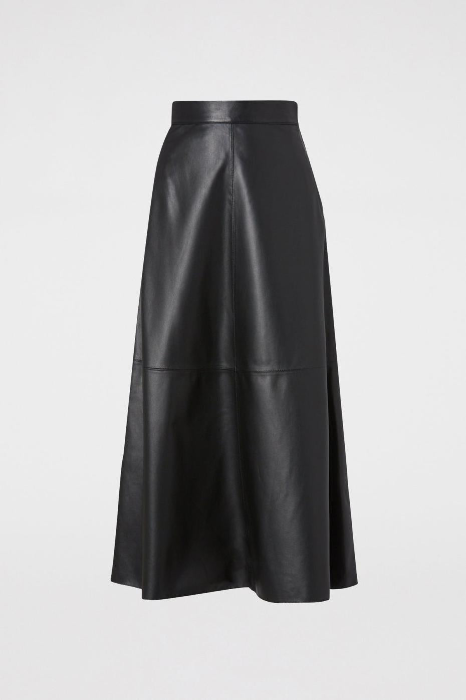 Leather | Women Scanlan Theodore LEATHER LONG SKIRT Charcoal