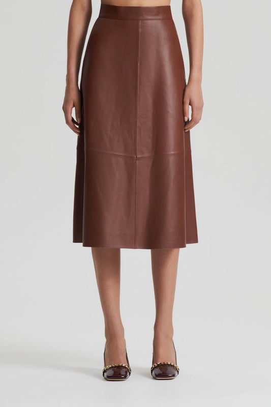 Leather | Women Scanlan Theodore LEATHER LONG SKIRT Tan