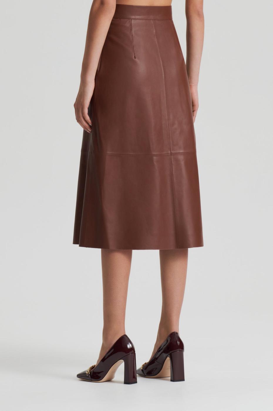 Leather | Women Scanlan Theodore LEATHER LONG SKIRT Tan