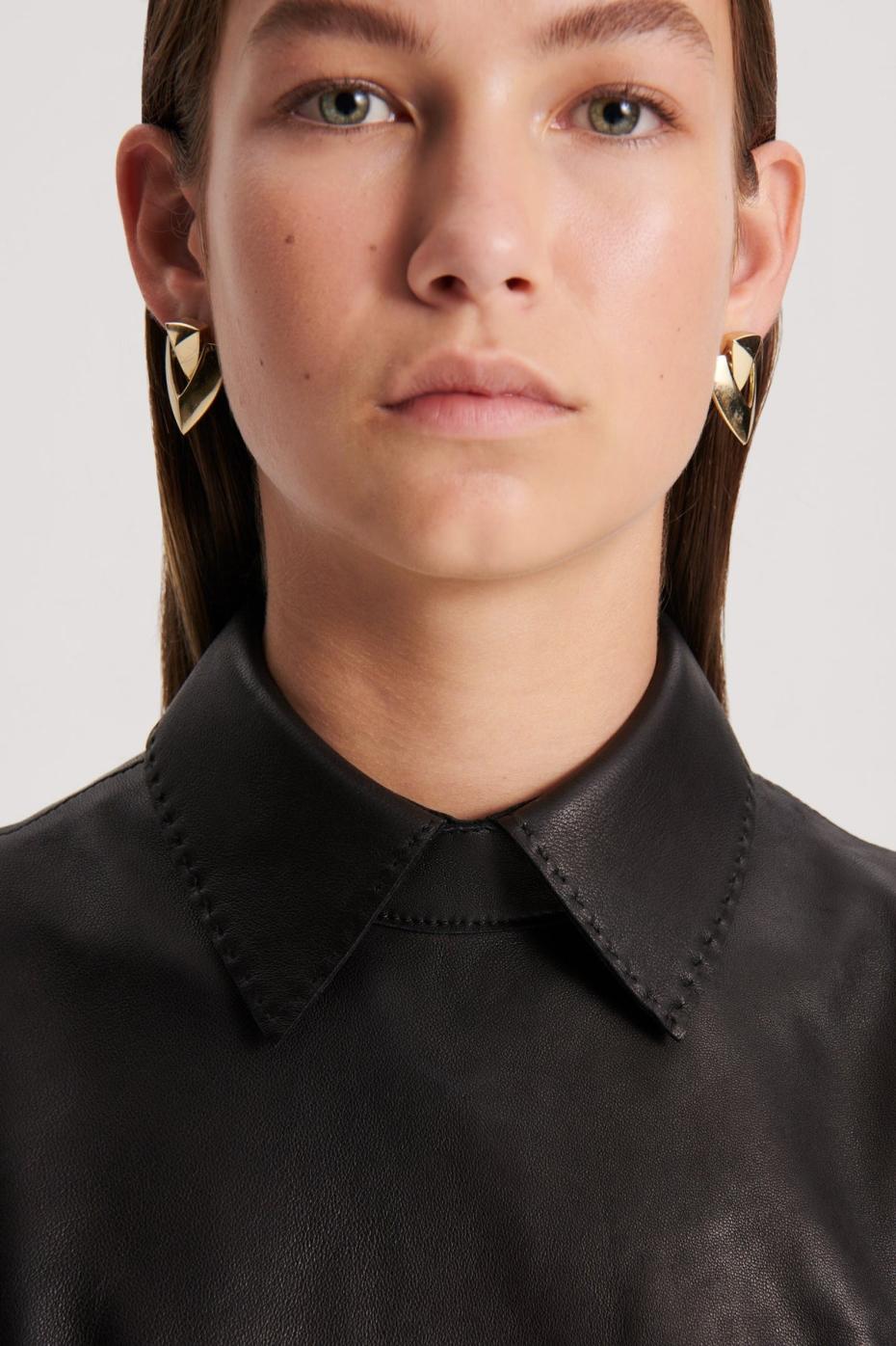 Leather | Women Scanlan Theodore LEATHER PENCIL DRESS Black