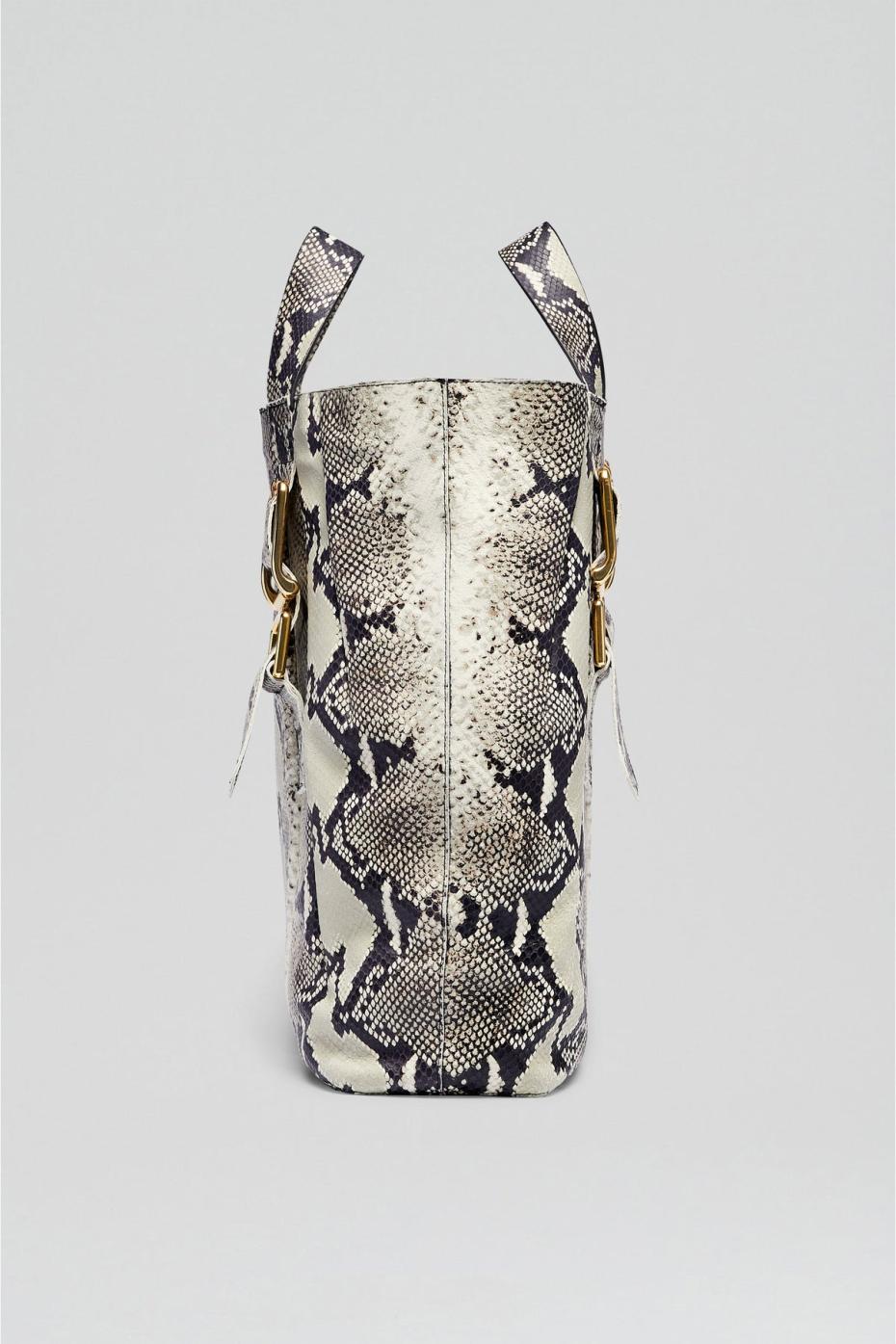 Leather | Women Scanlan Theodore LEATHER REPTILE BAG Stone