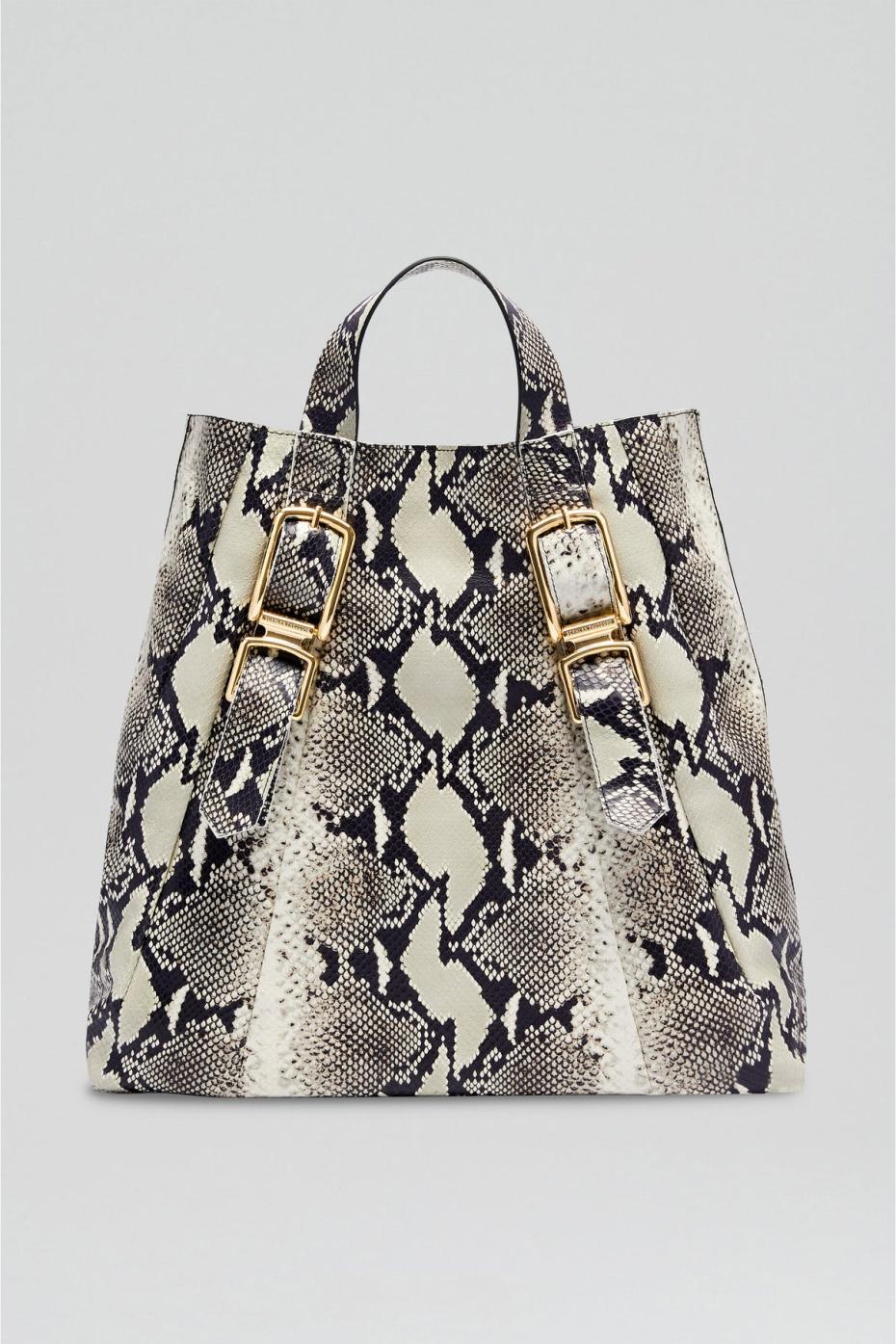 Leather | Women Scanlan Theodore LEATHER REPTILE BAG Stone