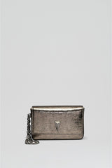 Leather | Women Scanlan Theodore MINI METALLIC SLIM BAG Onyx