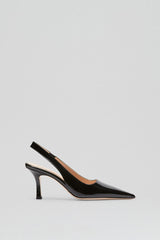 Leather | Women Scanlan Theodore POLISHED SLINGBACK 7.5 Black