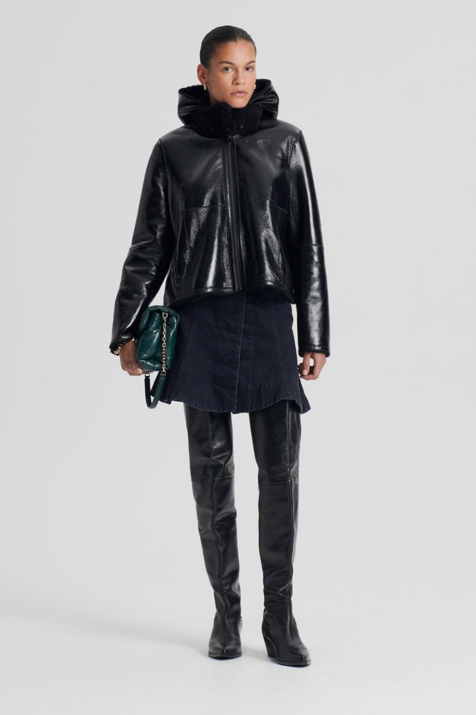 Leather | Women Scanlan Theodore SHEARLING JACKET Black.black