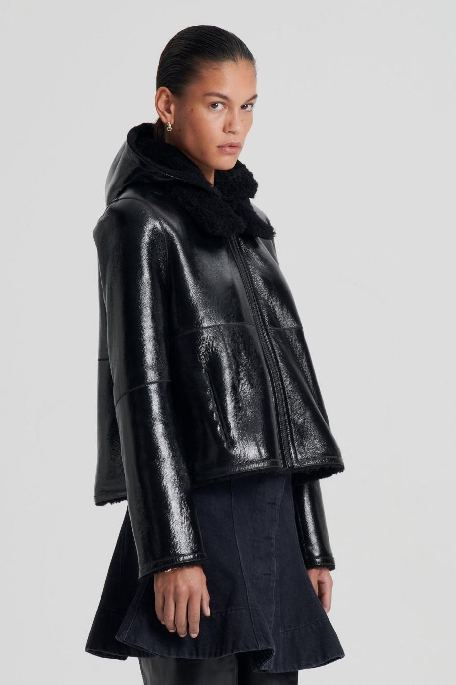 Leather | Women Scanlan Theodore SHEARLING JACKET Black.black