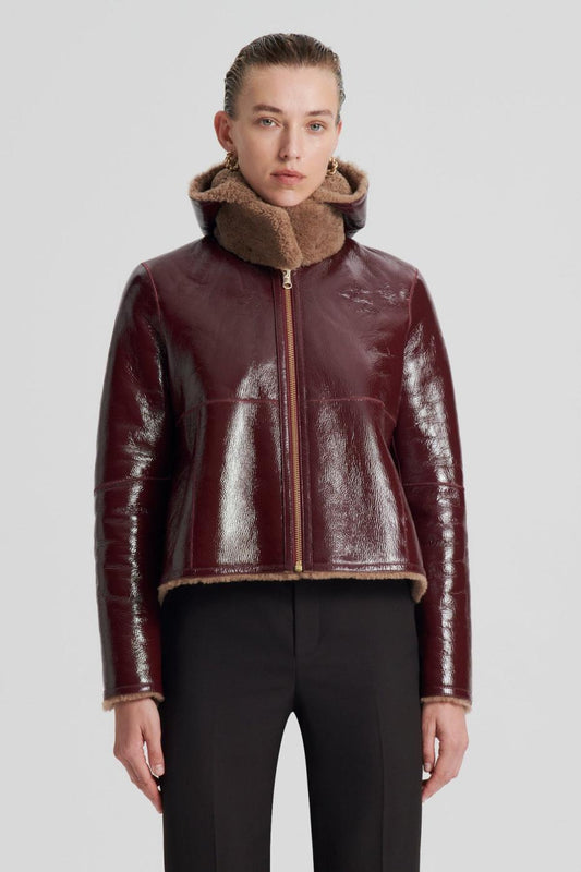 Leather | Women Scanlan Theodore SHEARLING JACKET Rasbrry.camel