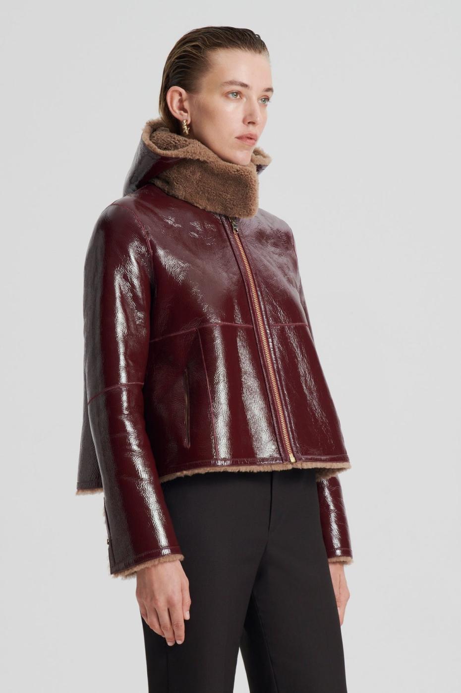 Leather | Women Scanlan Theodore SHEARLING JACKET Rasbrry.camel