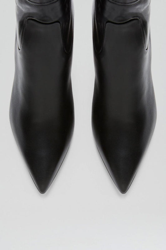 Leather | Women Scanlan Theodore STRETCH ANKLE BOOT 8.5 Black