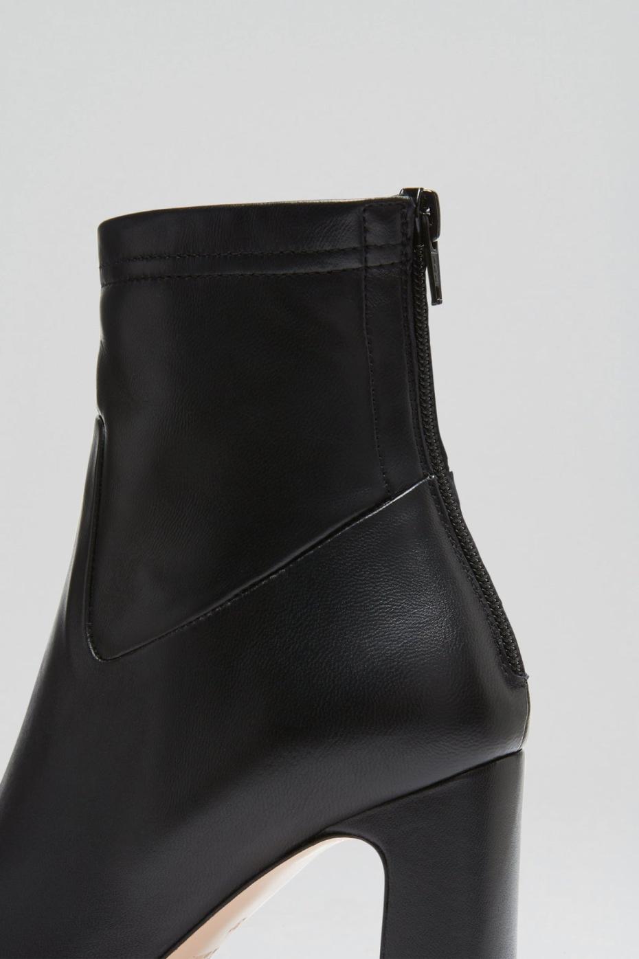 Leather | Women Scanlan Theodore STRETCH ANKLE BOOT 8.5 Black