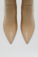 Leather | Women Scanlan Theodore STRETCH ANKLE BOOT 8.5 Nude