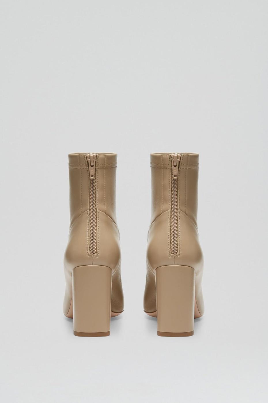 Leather | Women Scanlan Theodore STRETCH ANKLE BOOT 8.5 Nude