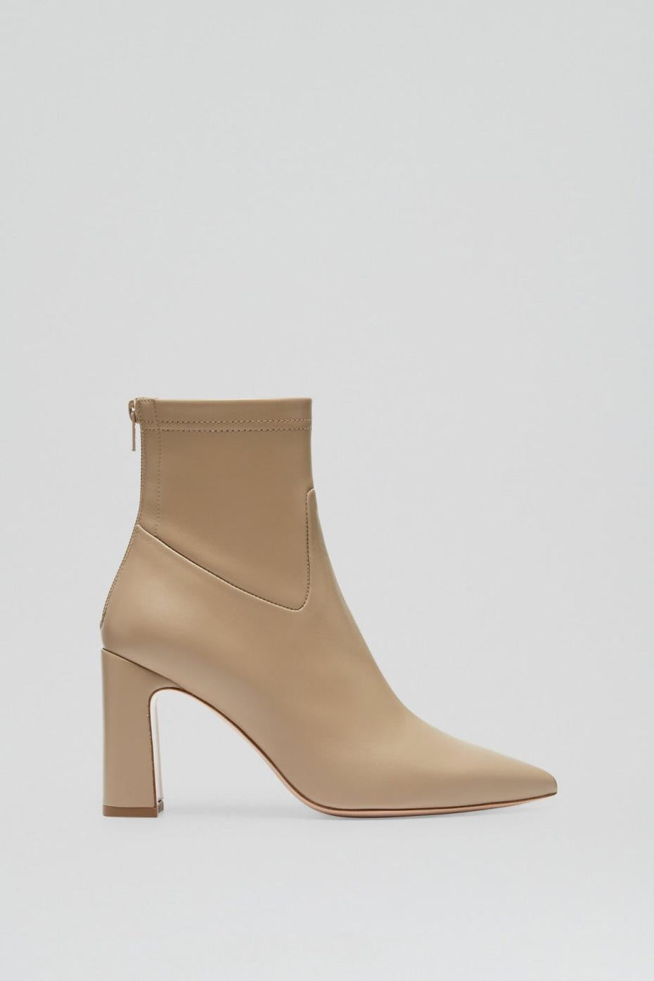 Leather | Women Scanlan Theodore STRETCH ANKLE BOOT 8.5 Nude