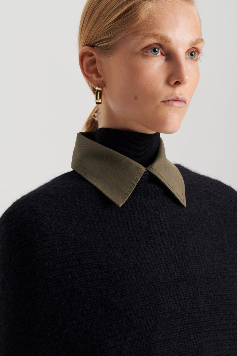 Scarves | Women Scanlan Theodore FRINGED CAPE Black