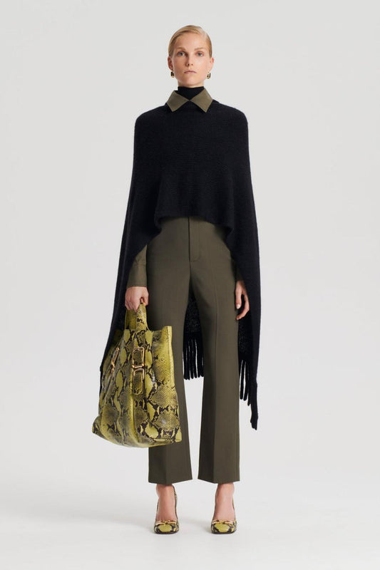 Scarves | Women Scanlan Theodore FRINGED CAPE Black