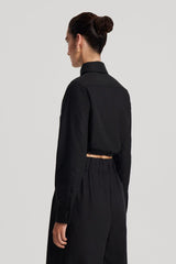 Shirts | Women Scanlan Theodore CROP CARGO SHIRT Black
