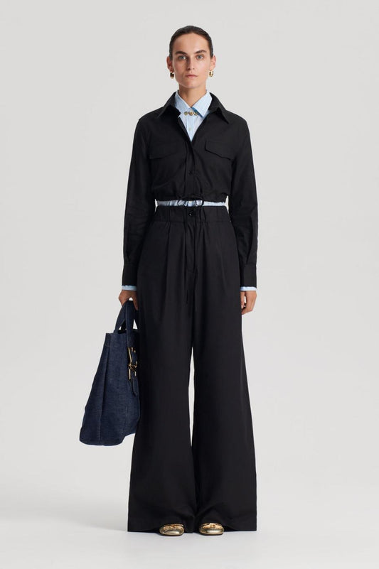 Shirts | Women Scanlan Theodore CROP CARGO SHIRT Black