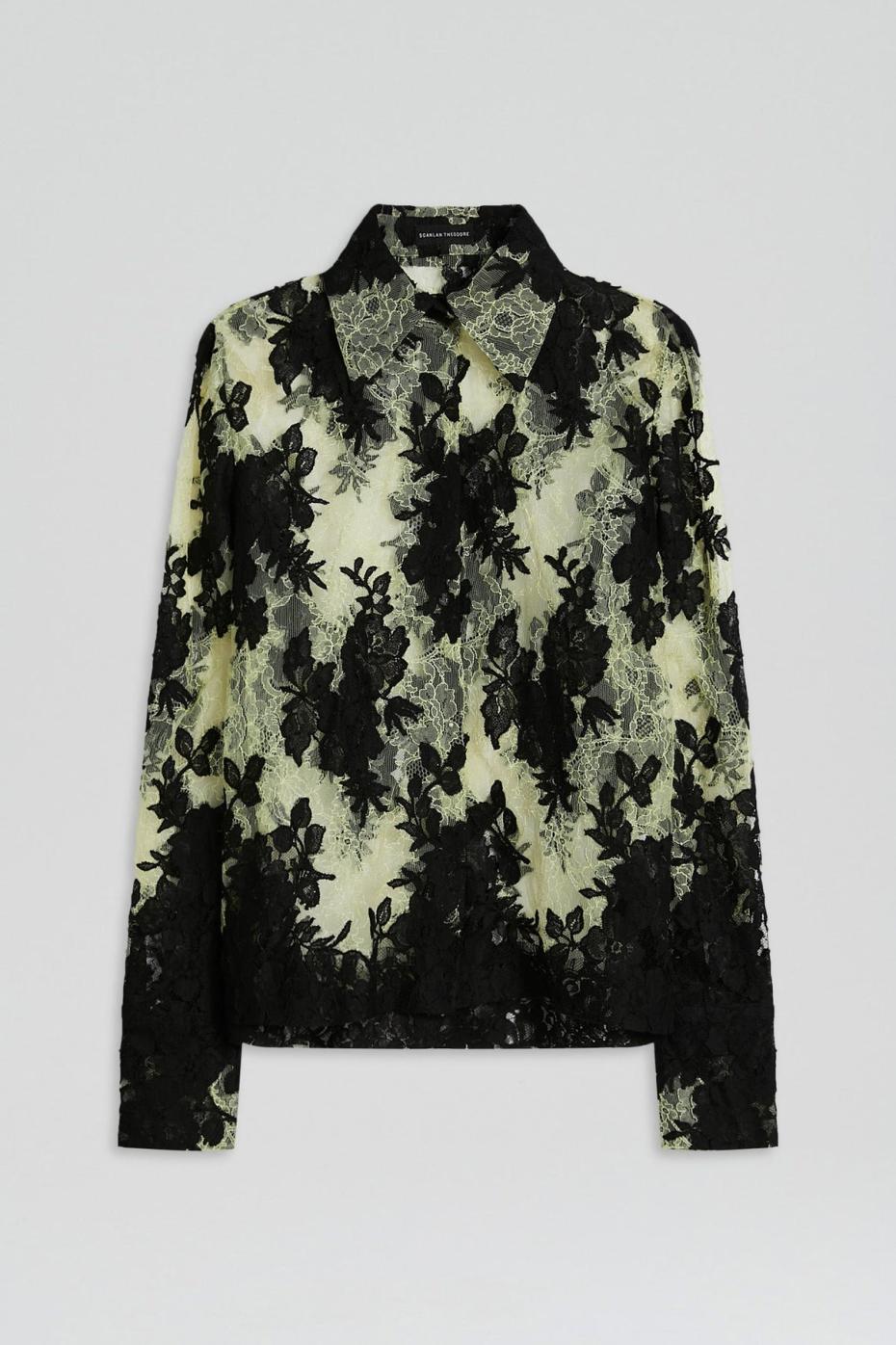 Shirts | Women Scanlan Theodore FRENCH LACE SHIRT Lemon
