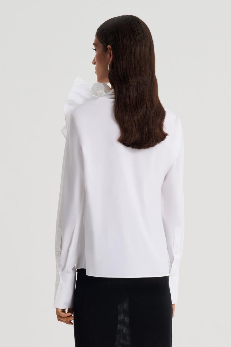 Shirts | Women Scanlan Theodore PARACHUTE COTTON CRAVAT SHIRT White