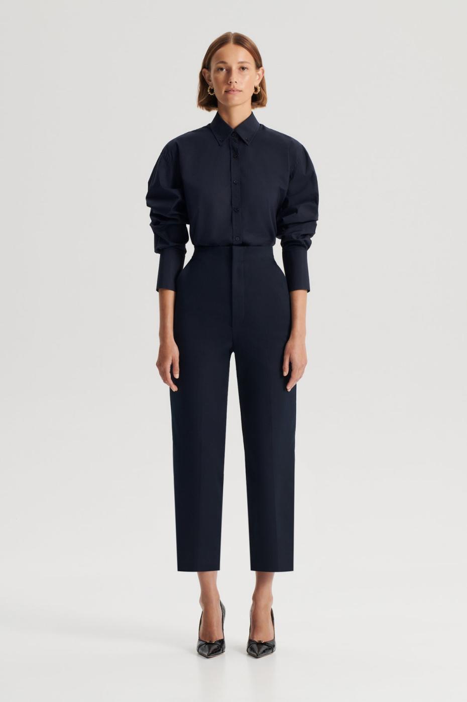 Shirts | Women Scanlan Theodore PARACHUTE COTTON SHIRT Navy