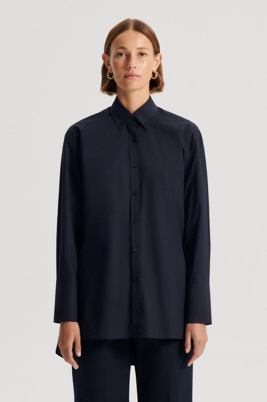 Shirts | Women Scanlan Theodore PARACHUTE COTTON SHIRT Navy