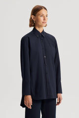 Shirts | Women Scanlan Theodore PARACHUTE COTTON SHIRT Navy