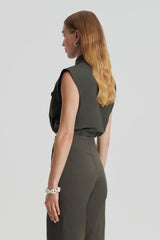 Shirts | Women Scanlan Theodore PARACHUTE CROP SHIRT Jungle