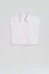 Shirts | Women Scanlan Theodore PARACHUTE CROP SHIRT White