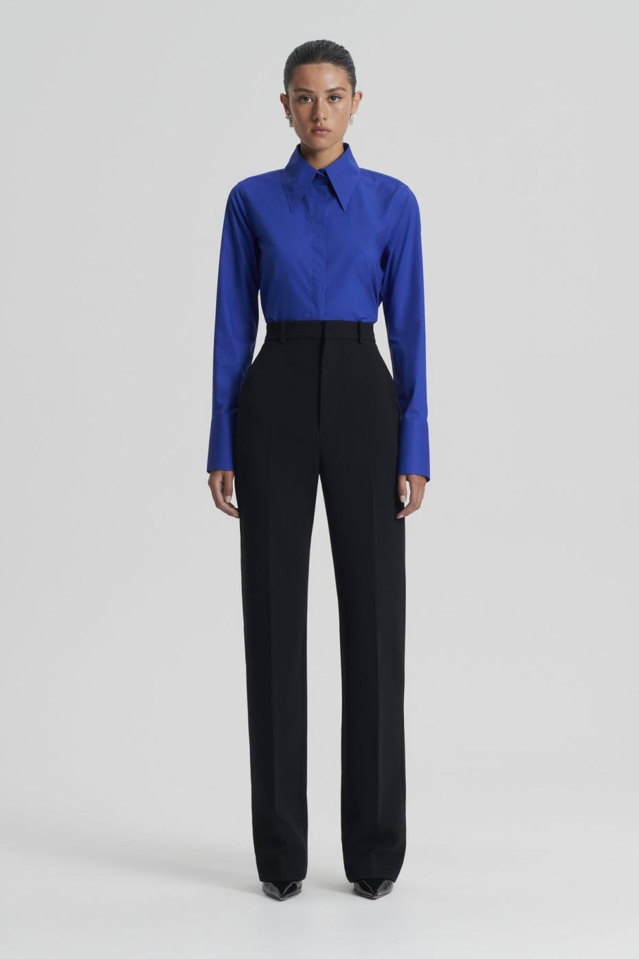 Shirts | Women Scanlan Theodore PARACHUTE TAILORED SHIRT Bluette