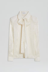 Shirts | Women Scanlan Theodore SATIN BOW SHIRT Creme