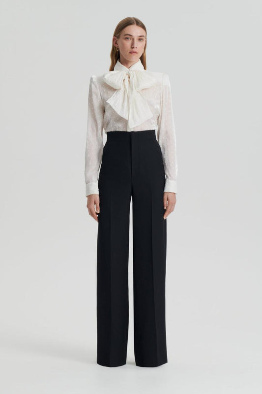 Shirts | Women Scanlan Theodore SATIN BOW SHIRT Creme