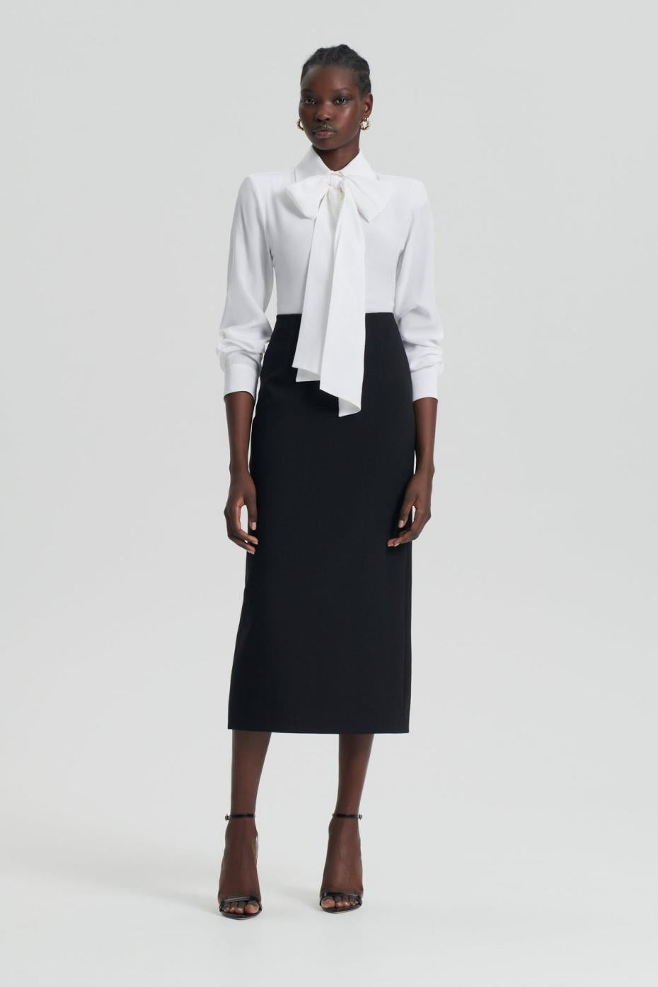 Shirts | Women Scanlan Theodore SILK SHOULDER PAD SHIRT White