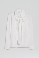 Shirts | Women Scanlan Theodore SILK SHOULDER PAD SHIRT White