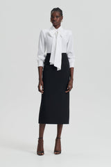 Shirts | Women Scanlan Theodore SILK SHOULDER PAD SHIRT White