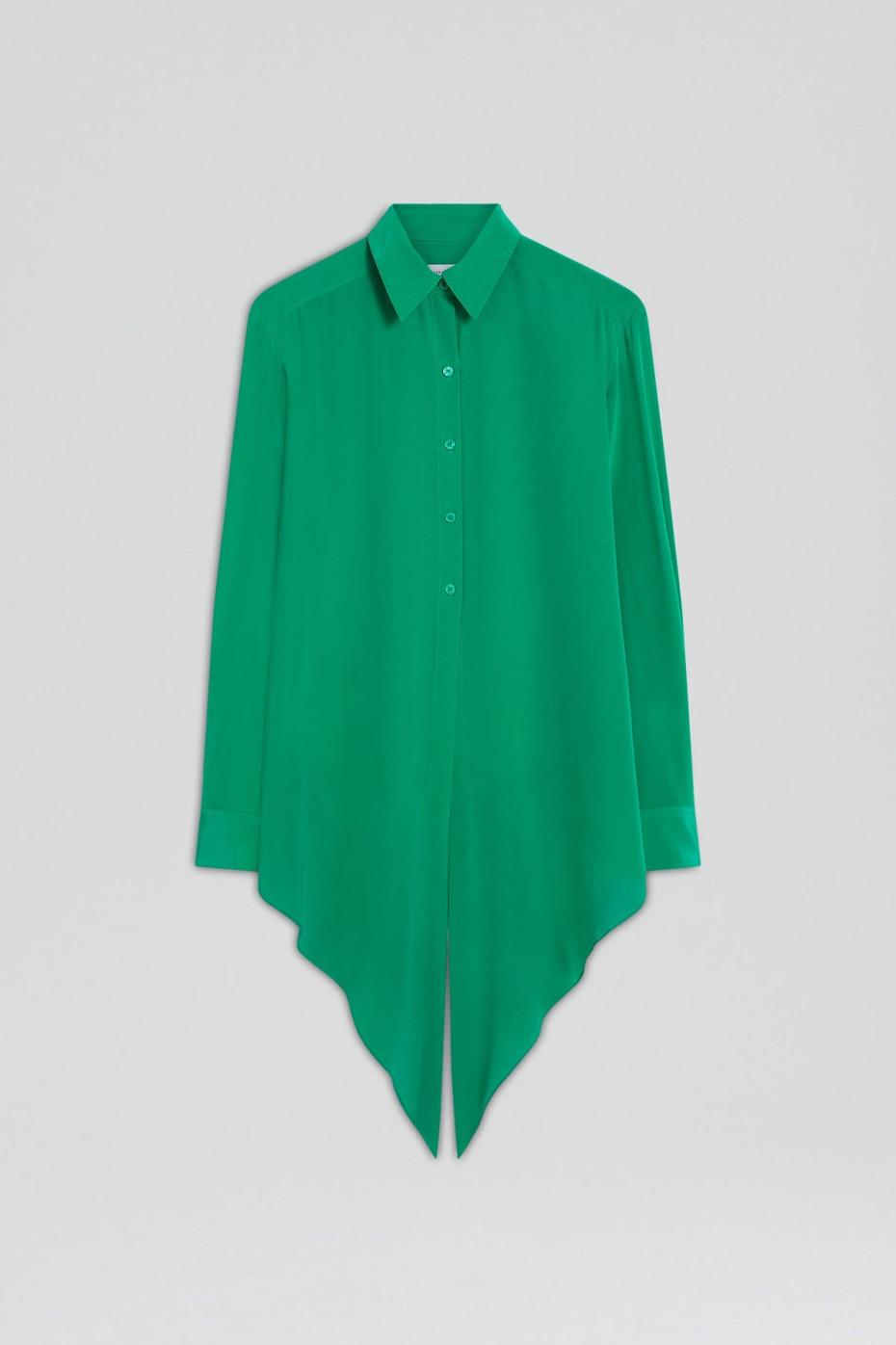 Shirts | Women Scanlan Theodore SILK TIE FRONT SHIRT Emerald