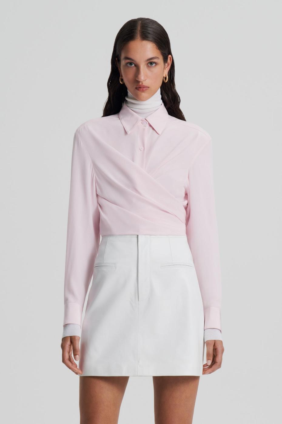 Shirts | Women Scanlan Theodore SILK TIE FRONT SHIRT Soft.pink