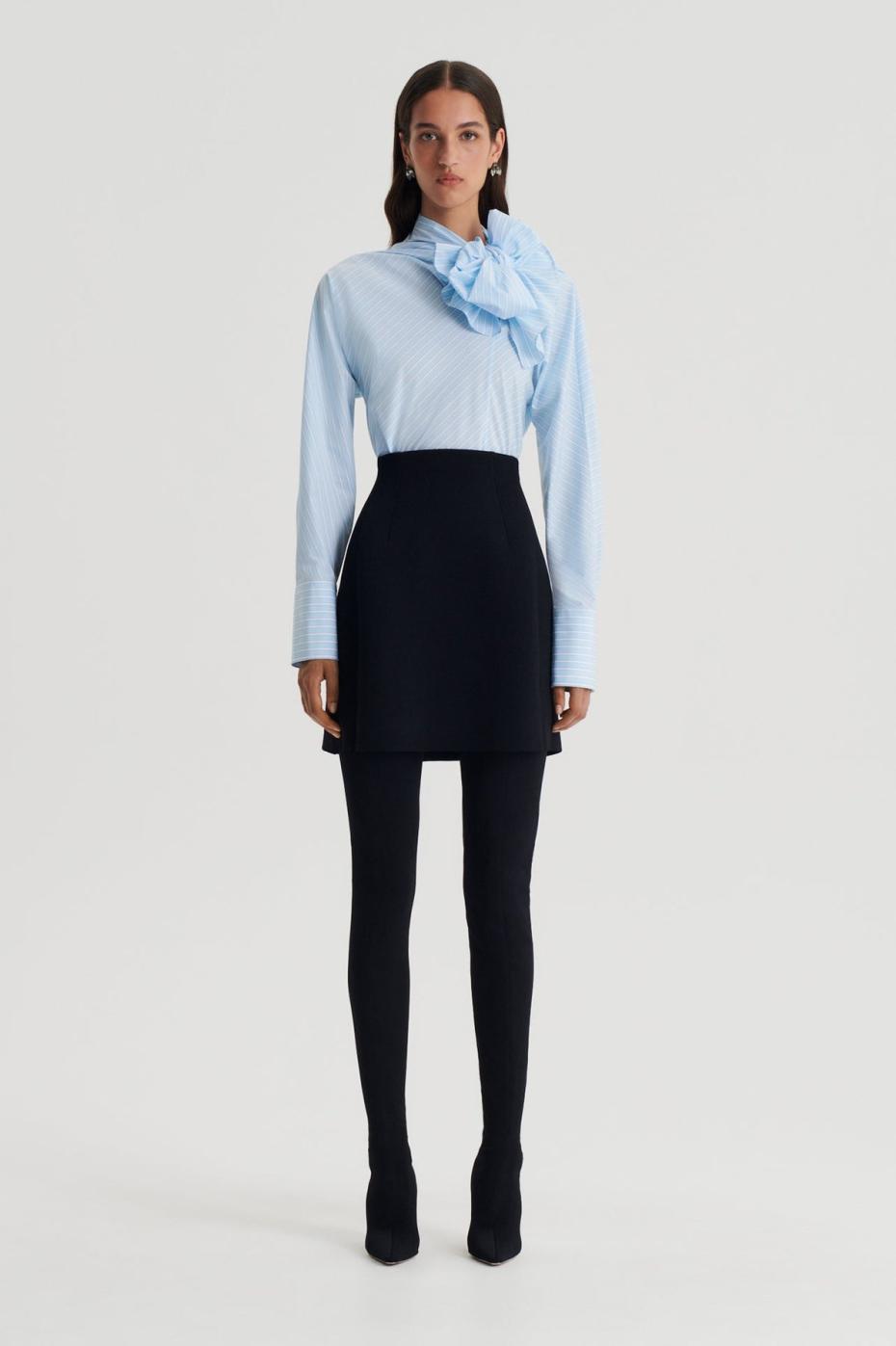 Shirts | Women Scanlan Theodore STRIPE CRAVAT SHIRT Pale.blue