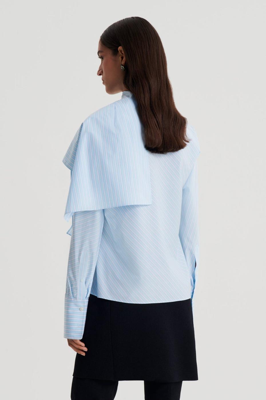 Shirts | Women Scanlan Theodore STRIPE CRAVAT SHIRT Pale.blue