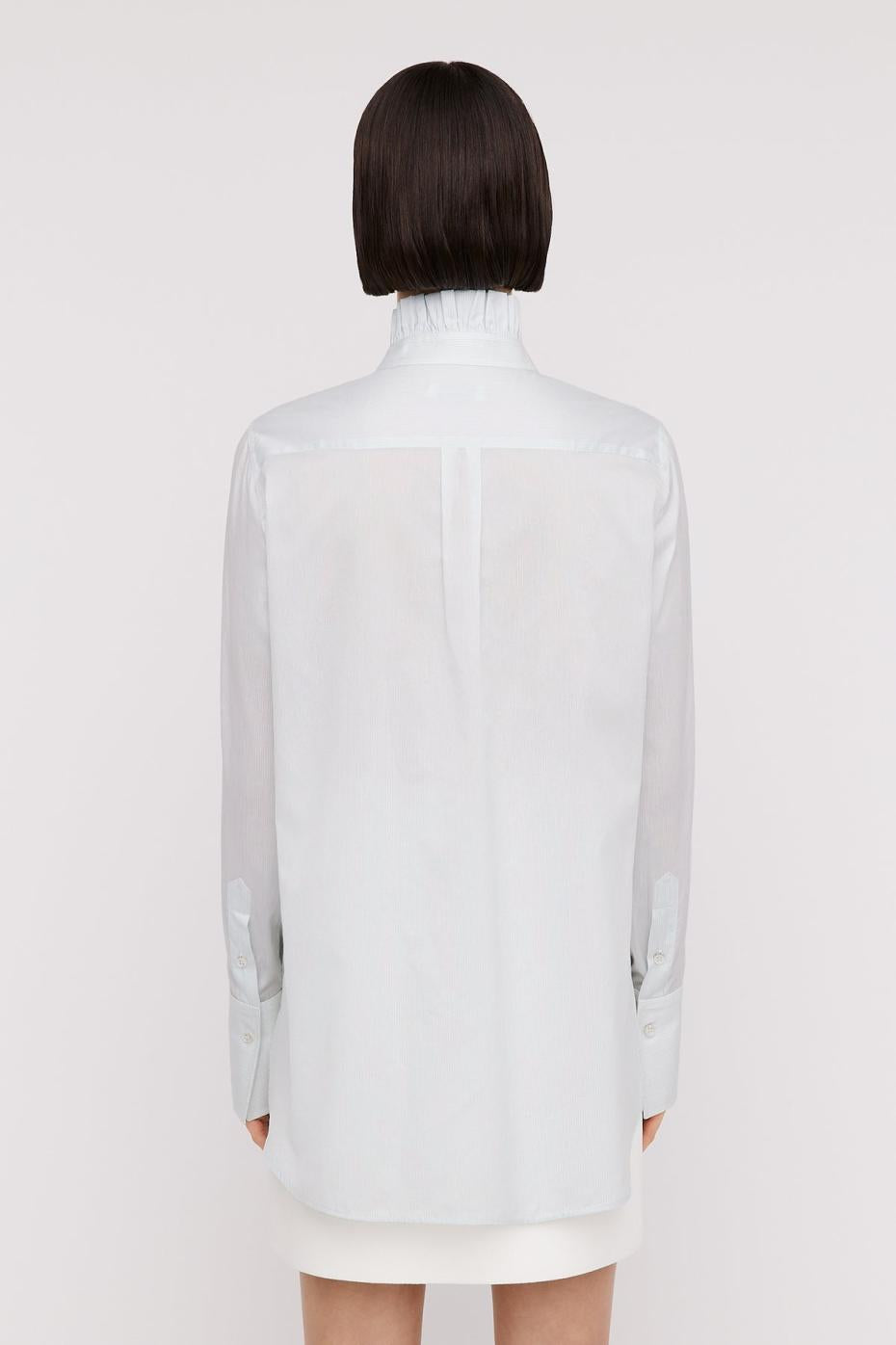 Shirts | Women Scanlan Theodore STRIPE RUFFLE SHIRT Pale.blue