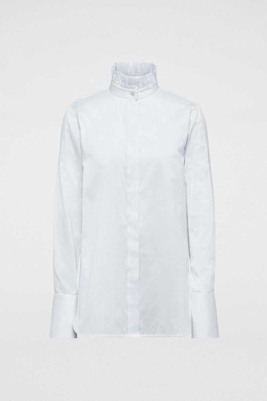 Shirts | Women Scanlan Theodore STRIPE RUFFLE SHIRT Pale.blue