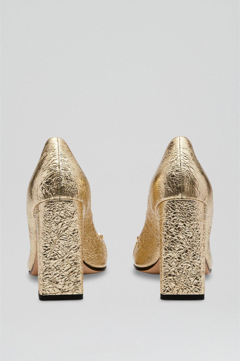 Shoes | Women Scanlan Theodore GOLD TRIM SQUARE TOE PUMP 9.5 Light.gold