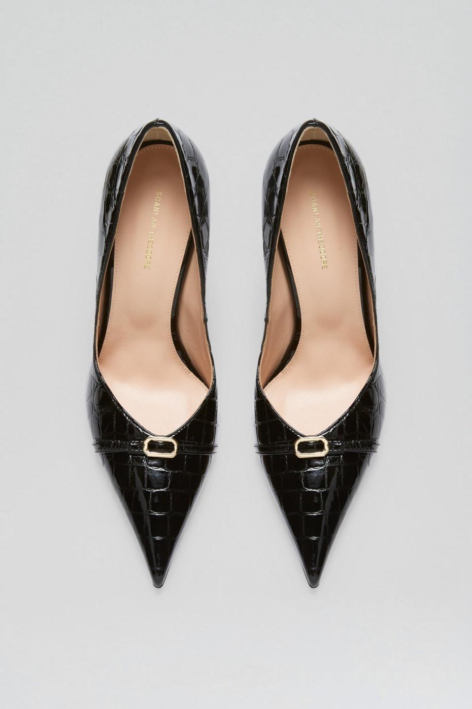 Shoes | Women Scanlan Theodore LEATHER EMBOSSED PUMP 9.5 Black