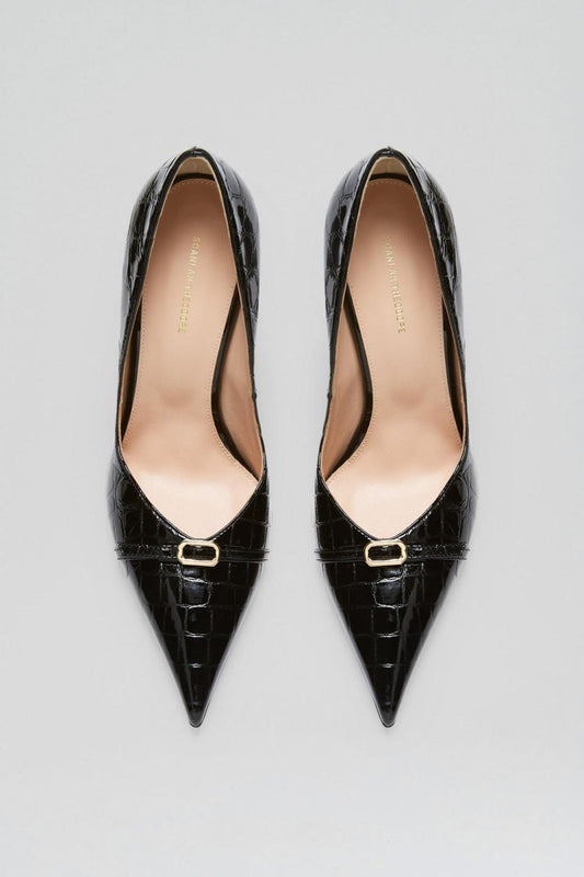 Shoes | Women Scanlan Theodore LEATHER EMBOSSED PUMP 9.5 Black