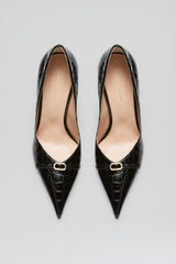 Shoes | Women Scanlan Theodore LEATHER EMBOSSED PUMP 9.5 Black