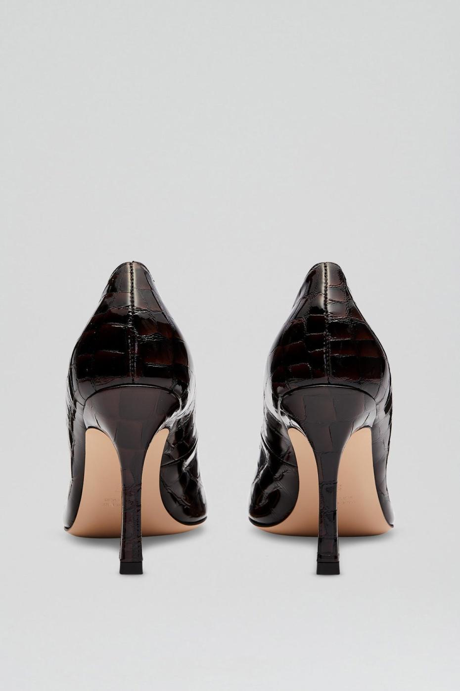 Shoes | Women Scanlan Theodore LEATHER EMBOSSED PUMP 9.5 Dark.mulberry