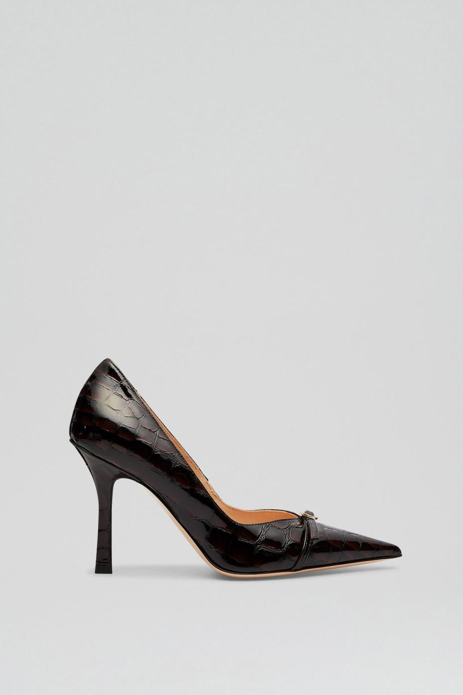 Shoes | Women Scanlan Theodore LEATHER EMBOSSED PUMP 9.5 Dark.mulberry