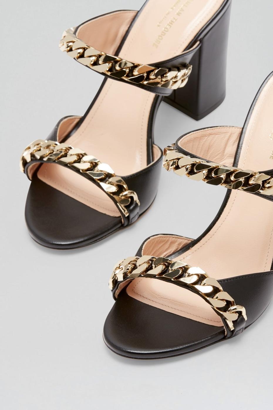 Shoes | Women Scanlan Theodore SANDAL WITH CHAINS DETAIL 9.5 Black