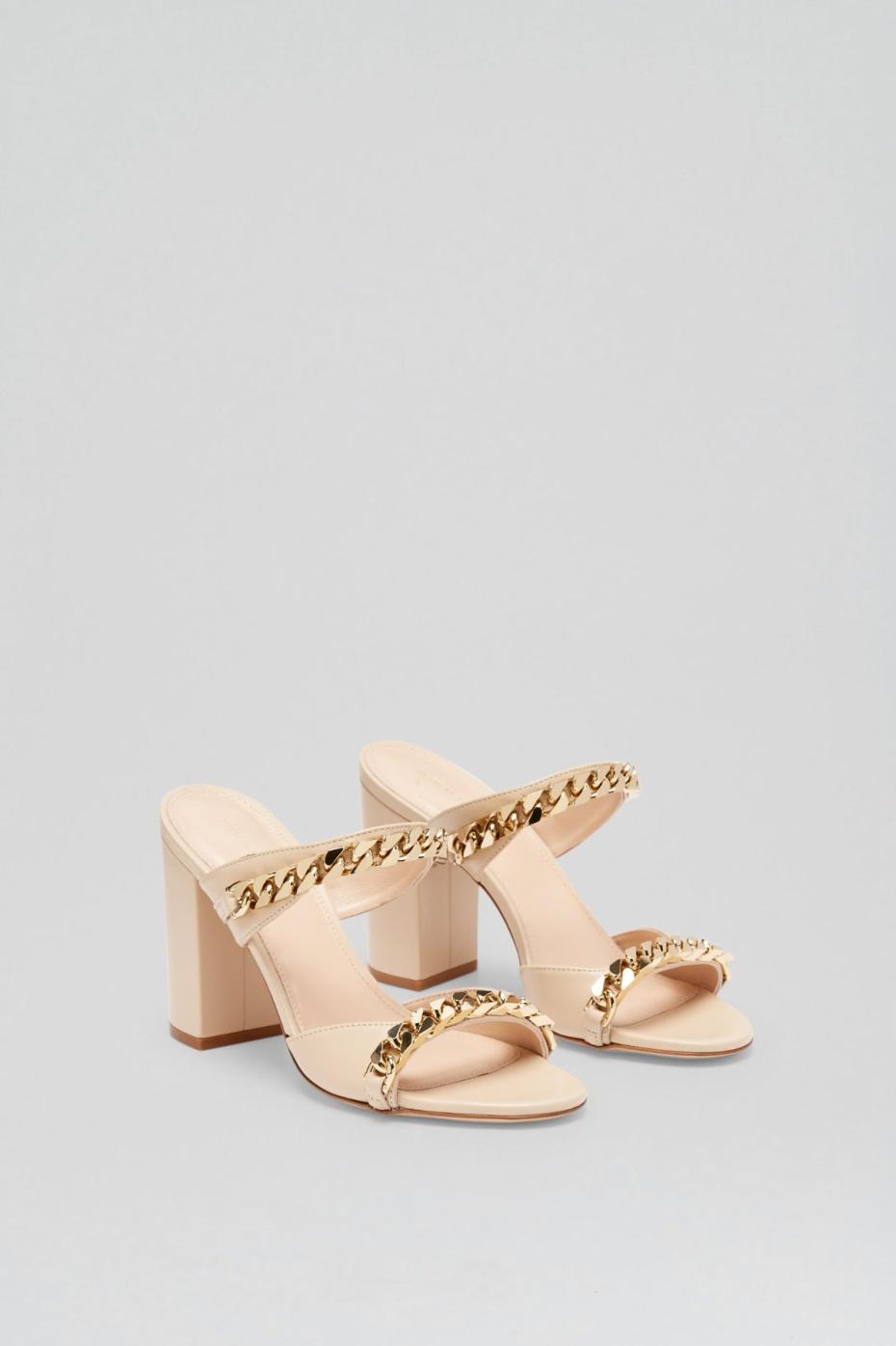 Shoes | Women Scanlan Theodore SANDAL WITH CHAINS DETAIL 9.5 Nougat