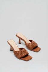 Shoes | Women Scanlan Theodore WOVEN LEATHER MULE 7.5 Cognac